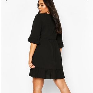 Boohoo | Black Ruffle Dress